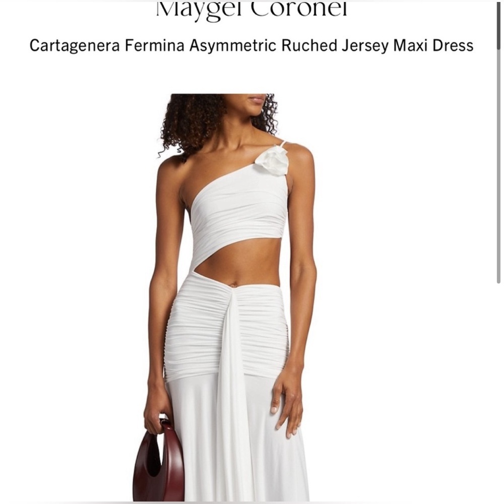 Maygel Coronel Cartagenera Fermina White Dress